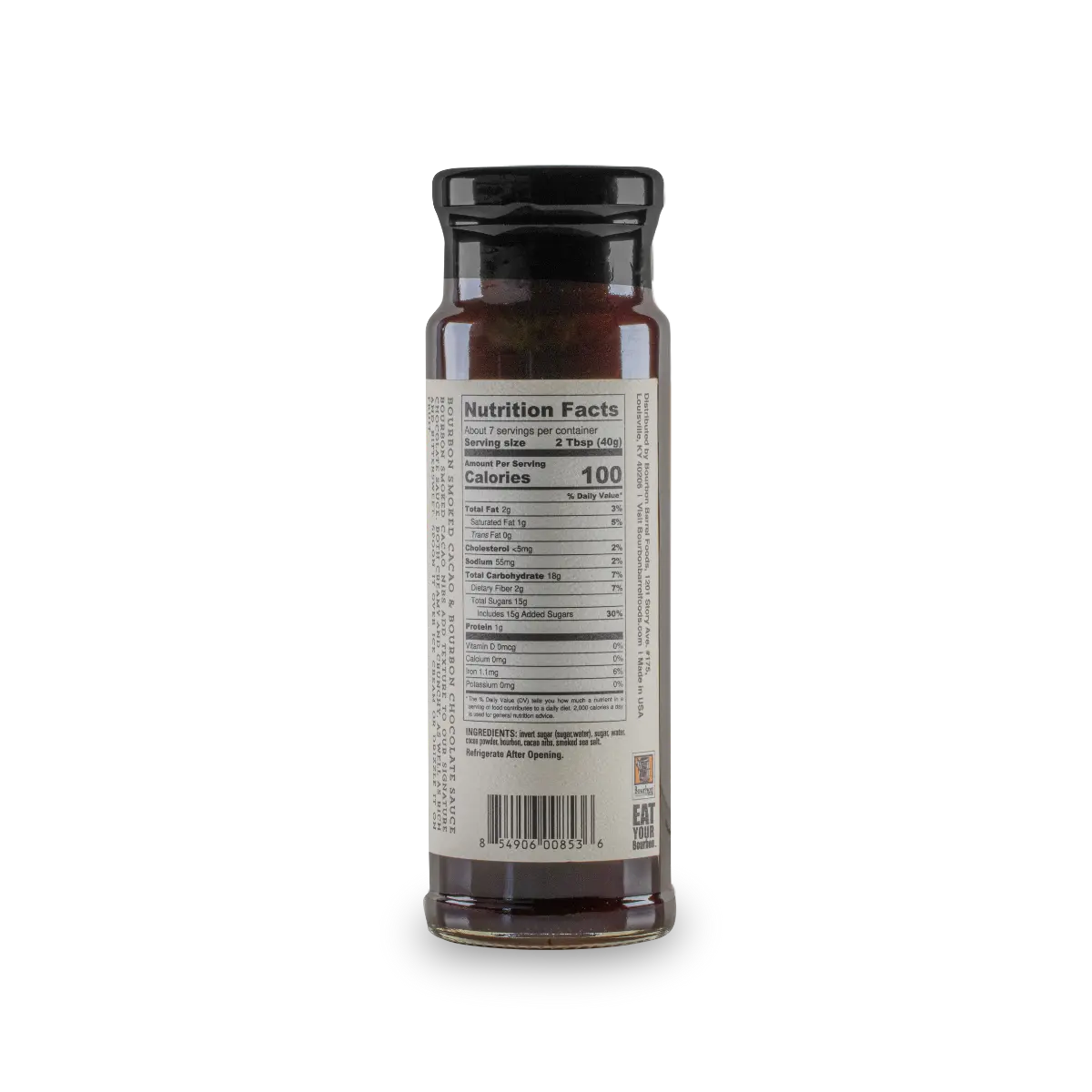 Chocolate Sauce – Bourbon Smoked Cacao Nibs & Bourbon by Bourbon Barrel Foods, Southern food gift detail photo 3