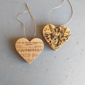 Christmas Carol Heart Ornaments by Dennehey Design Co., Southern home decor detail photo 9