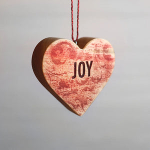 Christmas Carol Heart Ornaments by Dennehey Design Co., Southern home decor detail photo 14