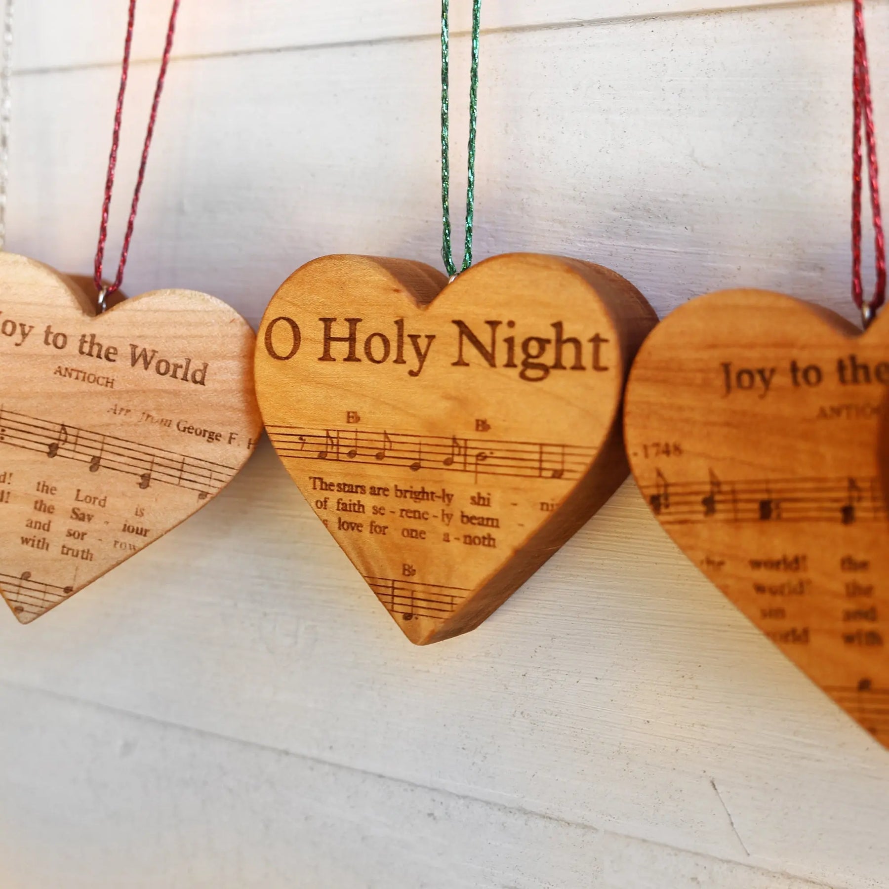 Christmas Carol Heart Ornaments by Dennehey Design Co., Southern home decor detail photo 17
