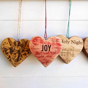 Christmas Carol Heart Ornaments by Dennehey Design Co., Southern home decor detail photo 18