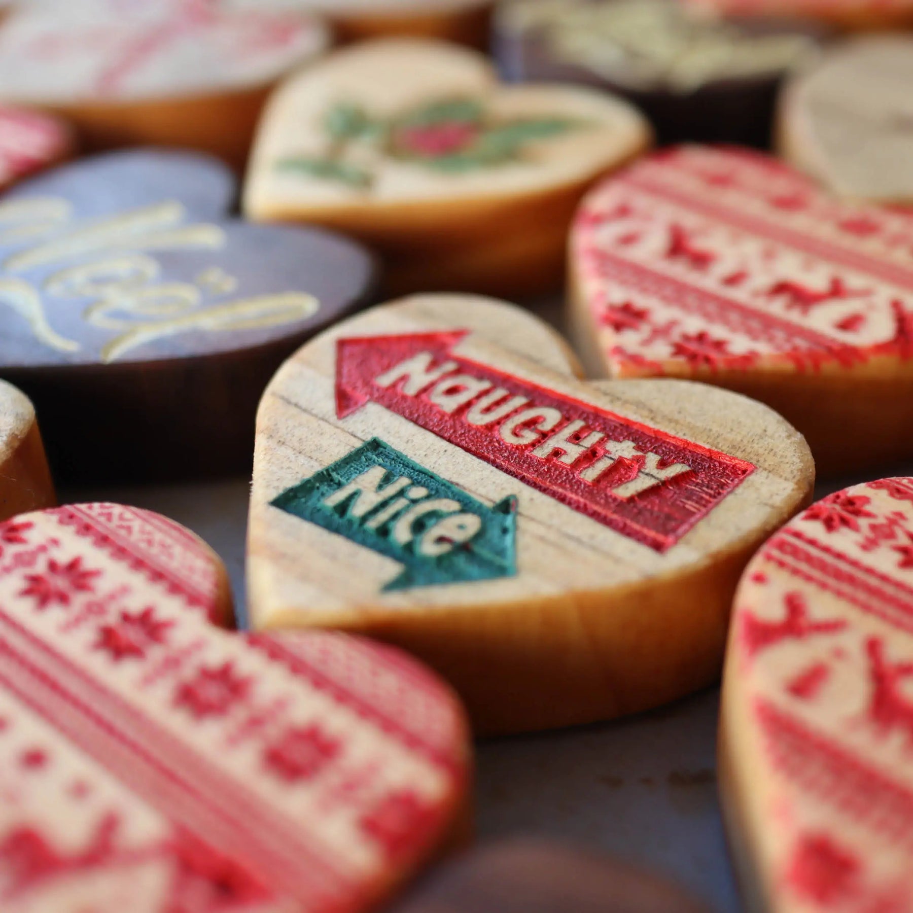 Christmas Hearts :: Engraved Sets by Dennehey Design Co., Southern home decor detail photo 12