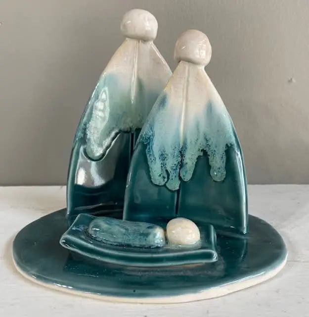 Handmade Ceramic Nativity Scene: Unique Pottery Christmas Decoration