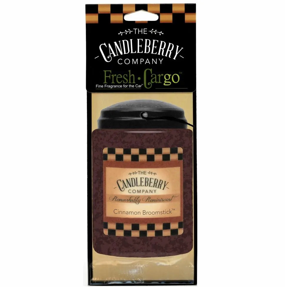 Cinnamon Broomstick™- "Fresh Cargo"®, Scent for the Car (2-PACK) (Collective) The Candleberry® Candle Company