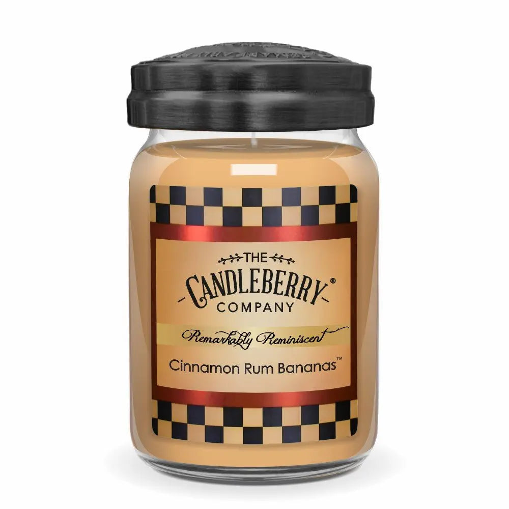 Cinnamon Rum Bananas™, Large Jar Candle (Collective) by The Candleberry® Candle Company, scented candle main product photo