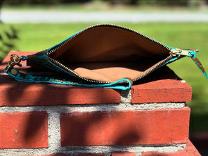 Classic Leather Clutch with Inside Pocket by Kw Leatherworks, handmade leather goods detail photo 3