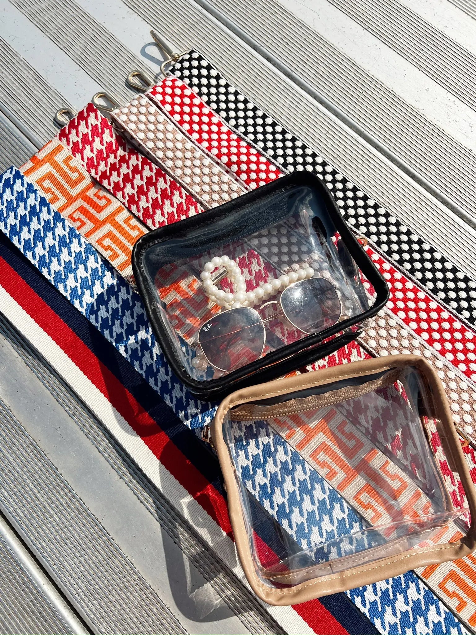 Clear Gameday + Concert Purse by KenzKustomz, handmade leather goods detail photo 2