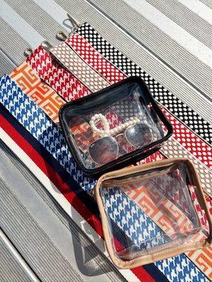 Clear Gameday + Concert Purse by KenzKustomz, handmade leather goods detail photo 2