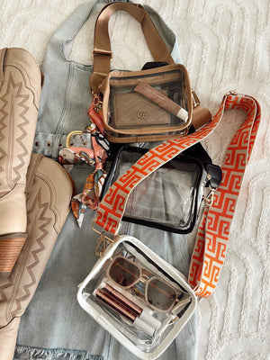 Clear Gameday + Concert Purse by KenzKustomz, handmade leather goods detail photo 10
