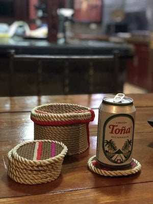 Rope Coasters with Box handcrafted rope coasters by Nomadic State of Mind, view 3