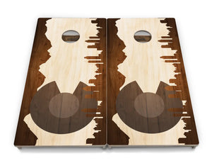 Colorado Natural Wood Skyline Cornhole Boards - Professional Tournament Series Cornhole Solutions