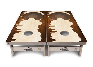 Colorado Natural Wood Skyline Cornhole Boards - Professional Tournament Series Cornhole Solutions