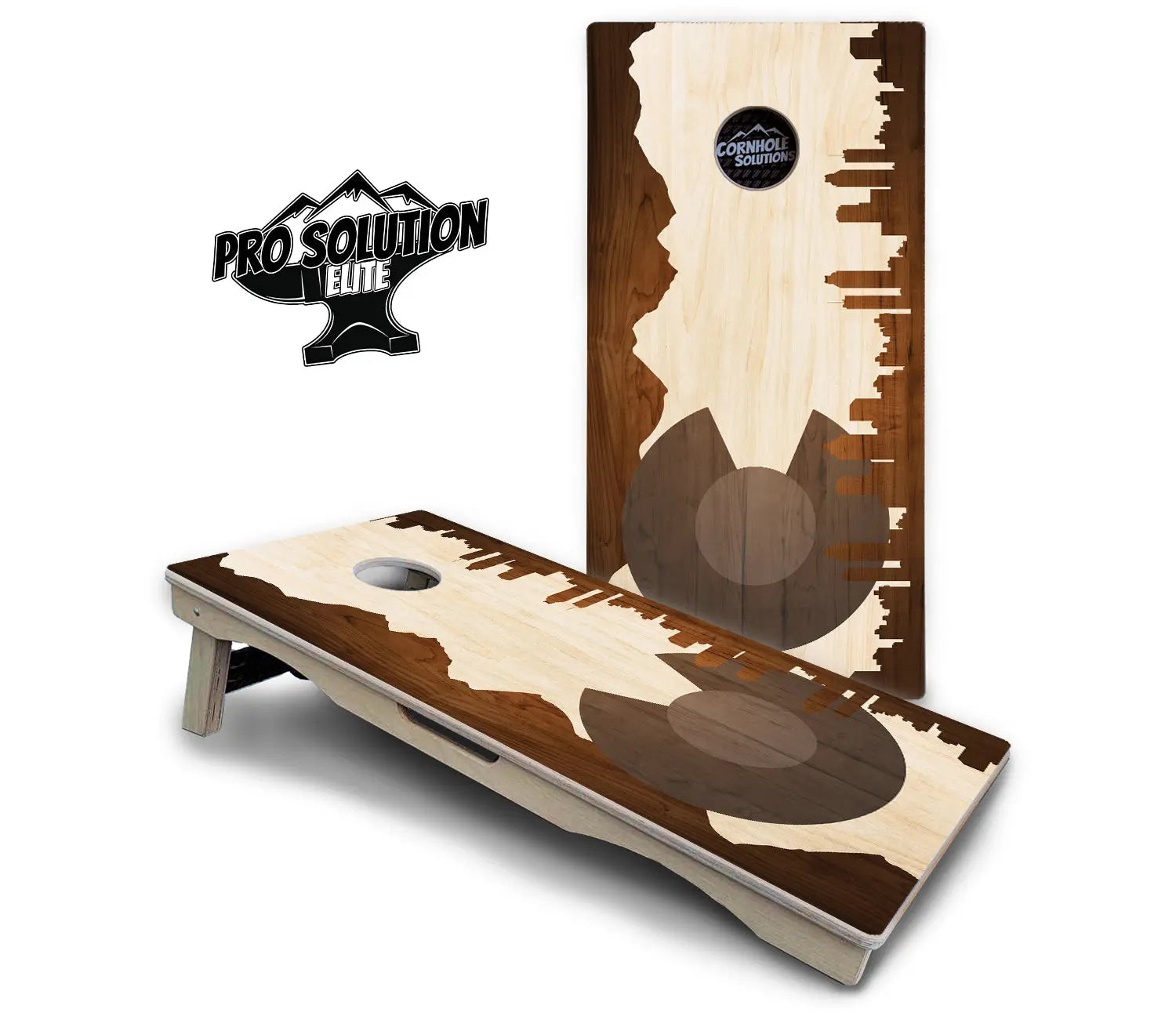 Colorado Wood Skyline Cornhole Boards - Pro Solution Elite Series Cornhole Solutions