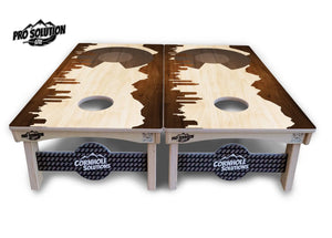 Colorado Wood Skyline Cornhole Boards - Pro Solution Lite Series by Cornhole Solutions, custom cornhole board detail photo 3