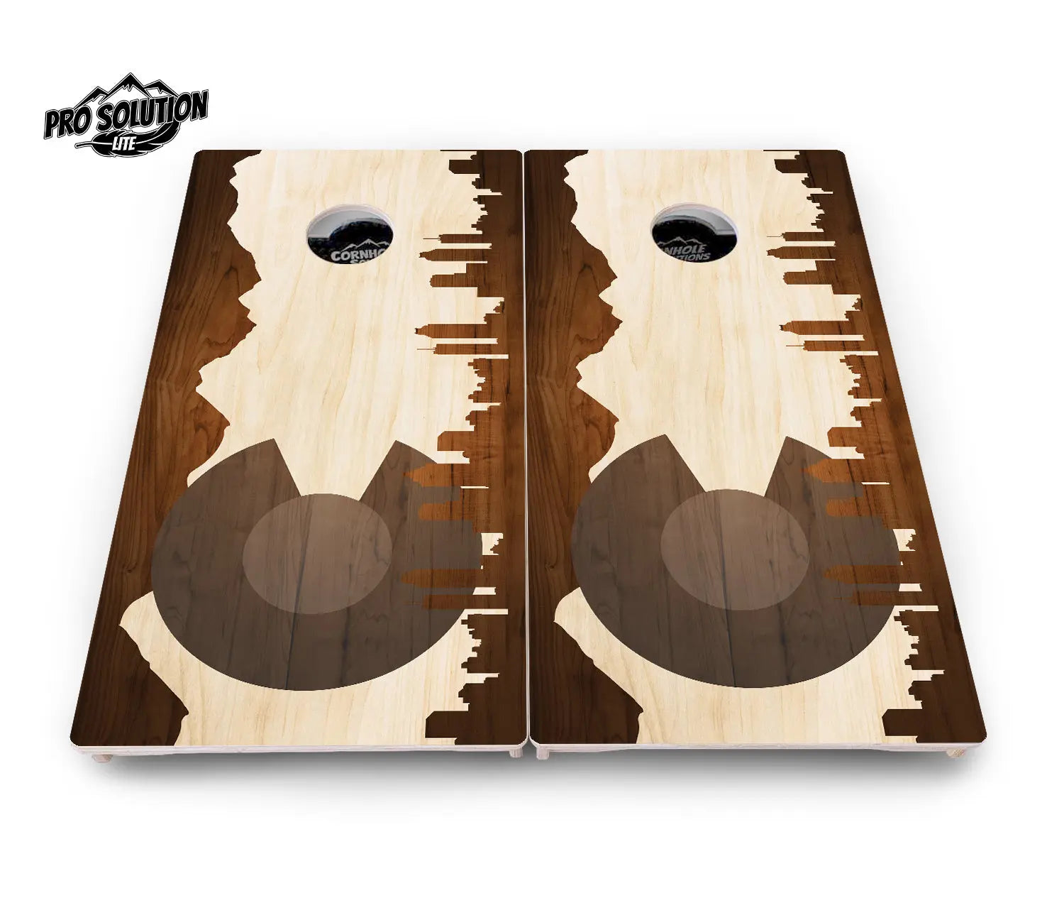 Colorado Wood Skyline Cornhole Boards - Pro Solution Lite Series by Cornhole Solutions, custom cornhole board detail photo 4