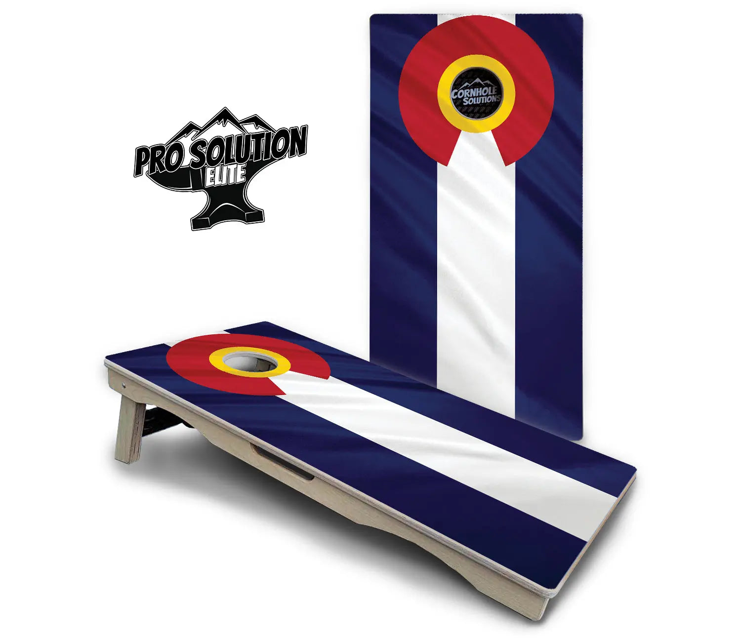 Colorful Colorado Flag Cornhole Boards - Pro Solution Elite Series Cornhole Solutions