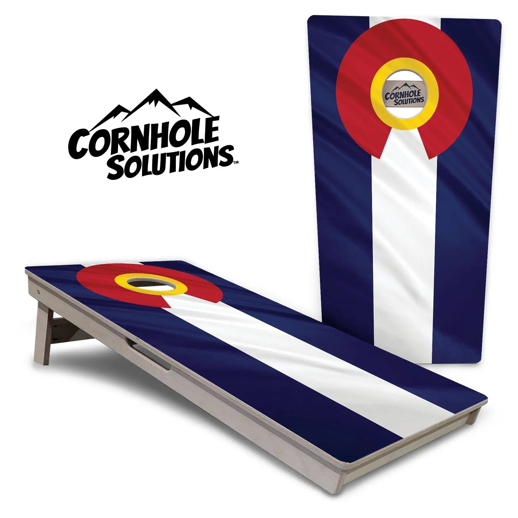 Colorful Colorado Flag Cornhole Boards - Professional Tournament Series Cornhole Solutions