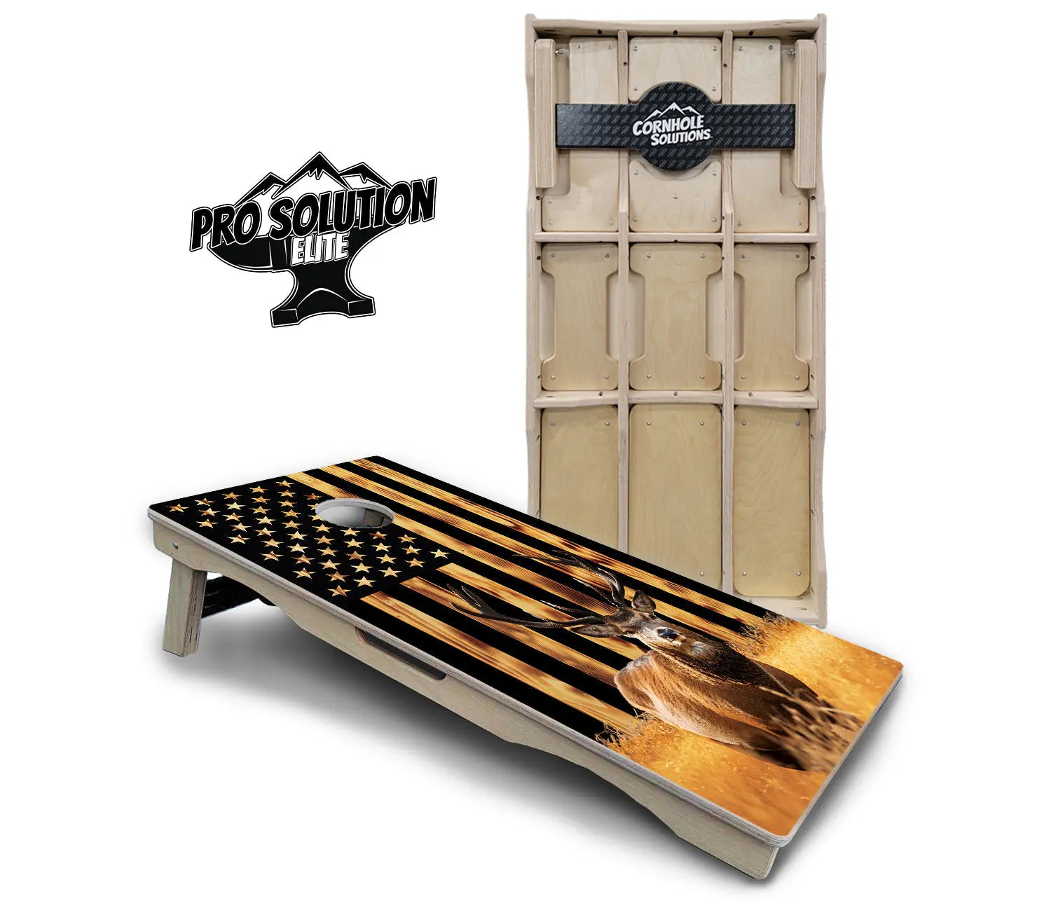 Colorful Deer & Fish Cornhole Boards - Pro Solution Elite Series Cornhole Solutions