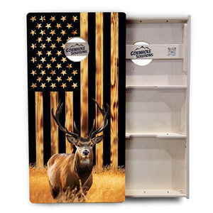 Colorful Deer & Fish Cornhole Boards - Professional Tournament Series by Cornhole Solutions, custom cornhole board detail photo 5