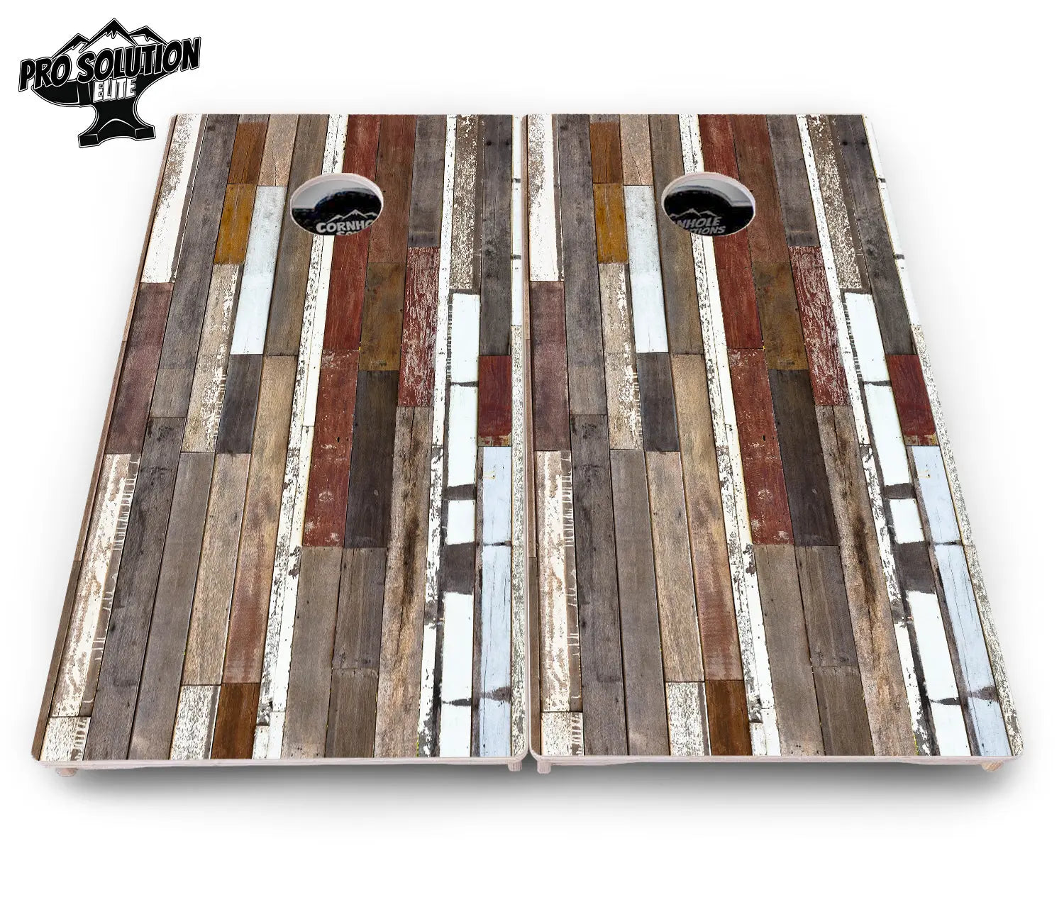 Colorful Planks Cornhole Boards - Pro Solution Elite Series by Cornhole Solutions, custom cornhole board detail photo 4