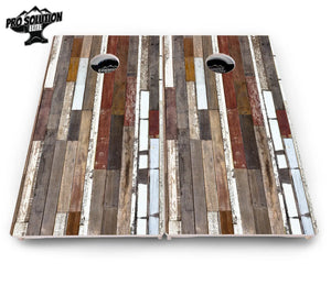 Colorful Planks Cornhole Boards - Pro Solution Elite Series by Cornhole Solutions, custom cornhole board detail photo 4