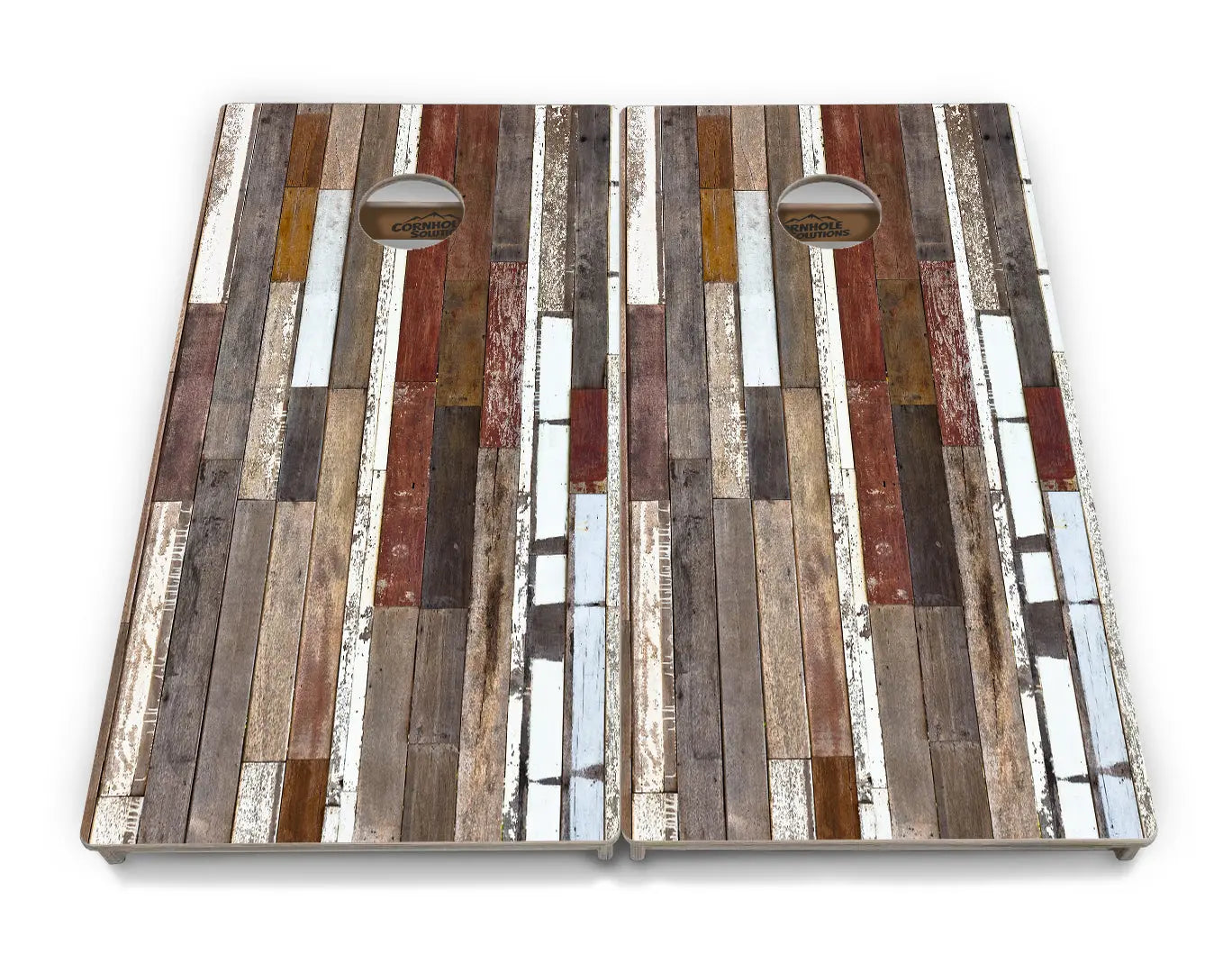 Colorful Planks Cornhole Boards - Professional Tournament Series by Cornhole Solutions, custom cornhole board detail photo 3