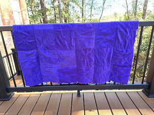 Colorful Rag Quilt Throw, Cotton Patchwork Lap Quilt with Soft Fleece Backing, Handmade Boho Couch Blanket, Bright Scrap Quilt Gift by Maypop House Designs, blankets detail photo 7