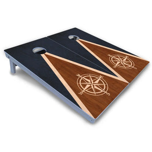 Compass Stain Triangle Cornhole Boards - All Weather Series by Cornhole Solutions, custom cornhole board detail photo 3
