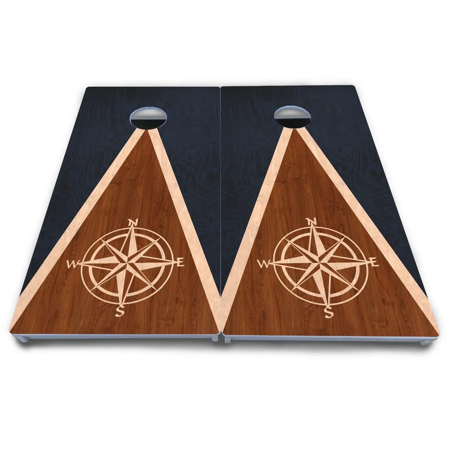 Compass Stain Triangle Cornhole Boards - All Weather Series by Cornhole Solutions, custom cornhole board detail photo 5
