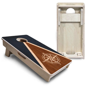 Compass Stain Triangle - Mini or Vacation Size Cornhole Boards by Cornhole Solutions, custom cornhole board detail photo 5