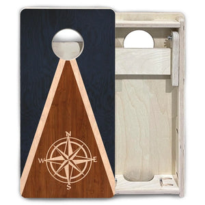 Compass Stain Triangle - Mini or Vacation Size Cornhole Boards by Cornhole Solutions, custom cornhole board detail photo 6