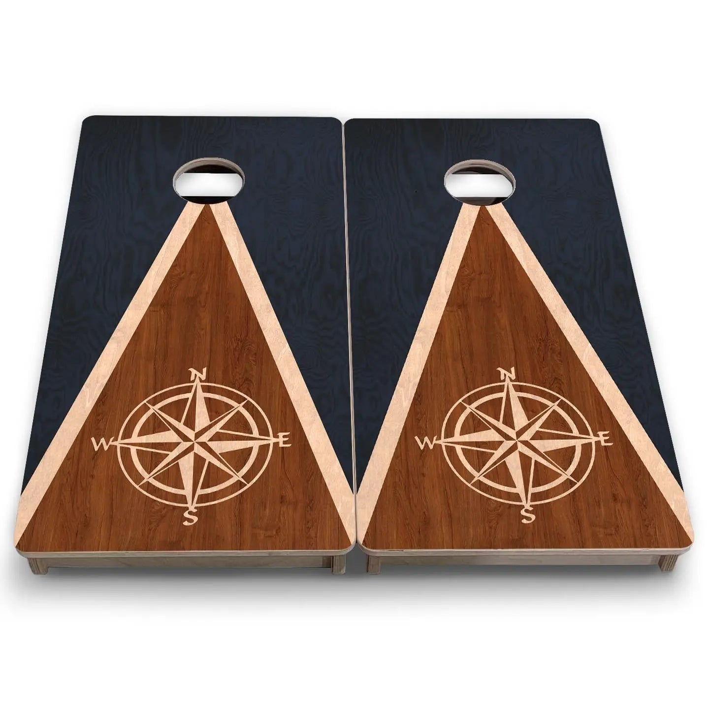Compass Stain Triangle - Mini or Vacation Size Cornhole Boards by Cornhole Solutions, custom cornhole board detail photo 7