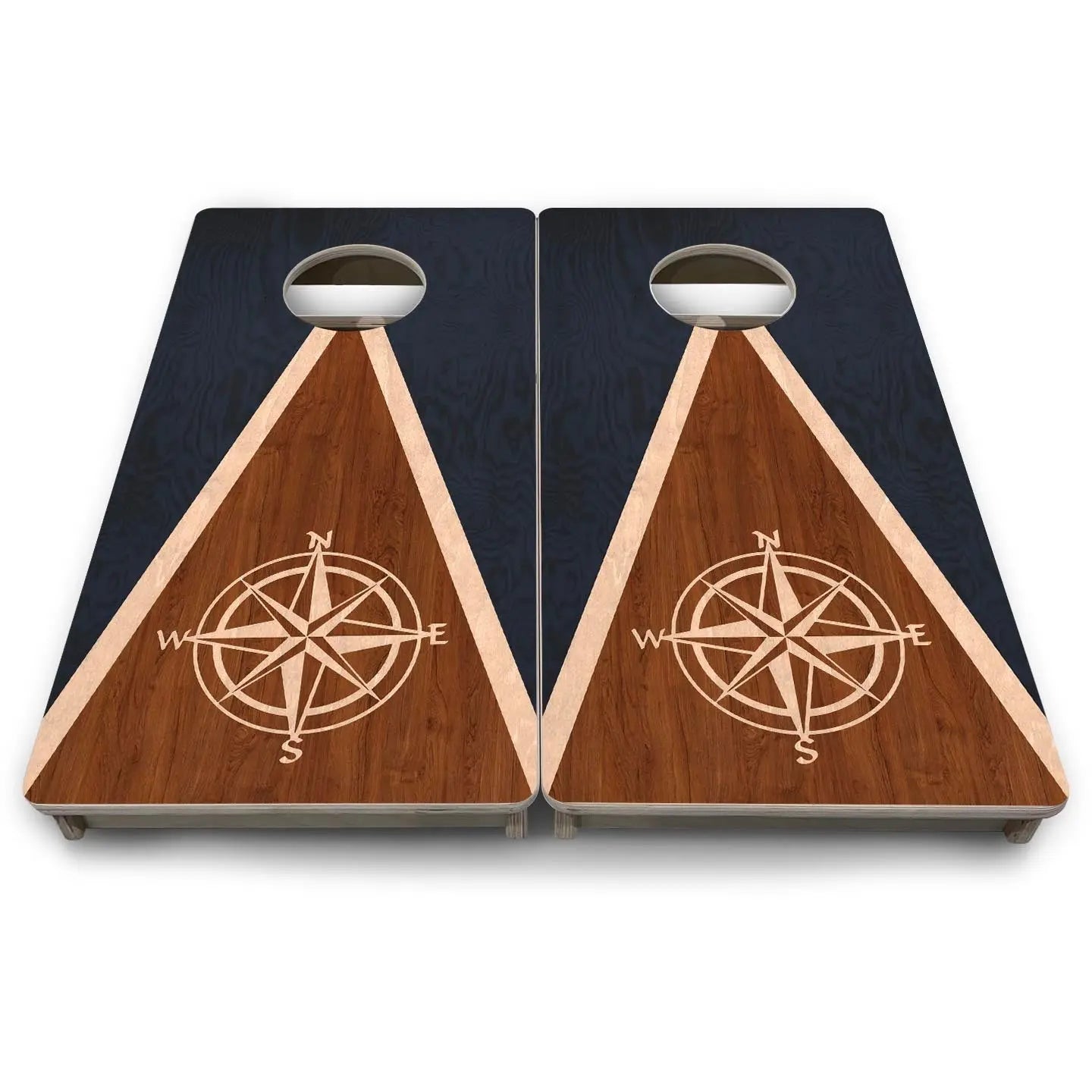 Compass Stain Triangle - Mini or Vacation Size Cornhole Boards by Cornhole Solutions, custom cornhole board detail photo 9