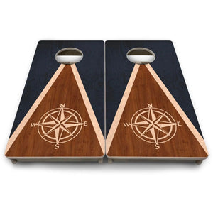 Compass Stain Triangle - Mini or Vacation Size Cornhole Boards by Cornhole Solutions, custom cornhole board detail photo 9