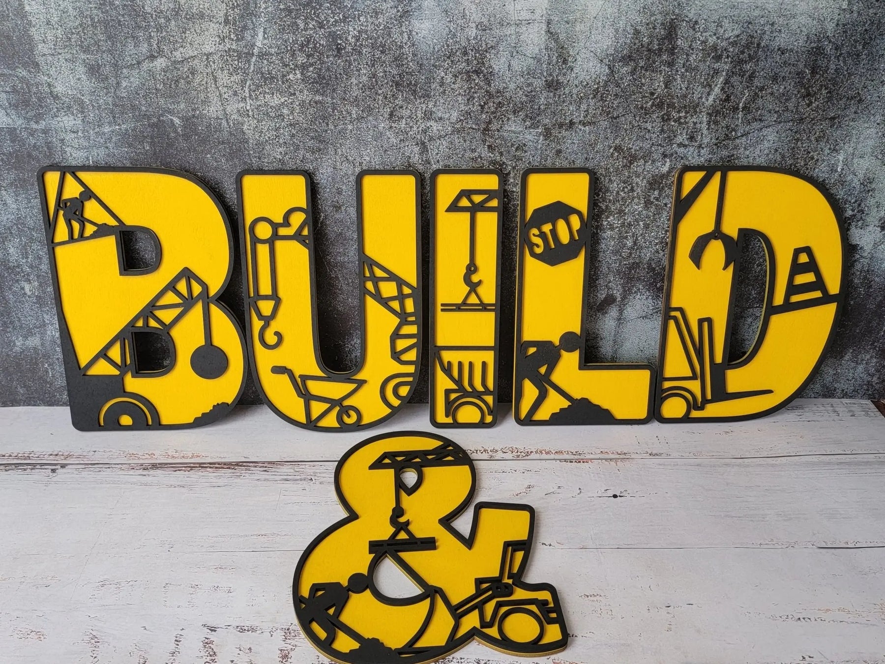 Construction Letters by EverLee Creations, Southern home decor detail photo 4
