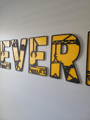 Construction Letters by EverLee Creations, Southern home decor detail photo 9