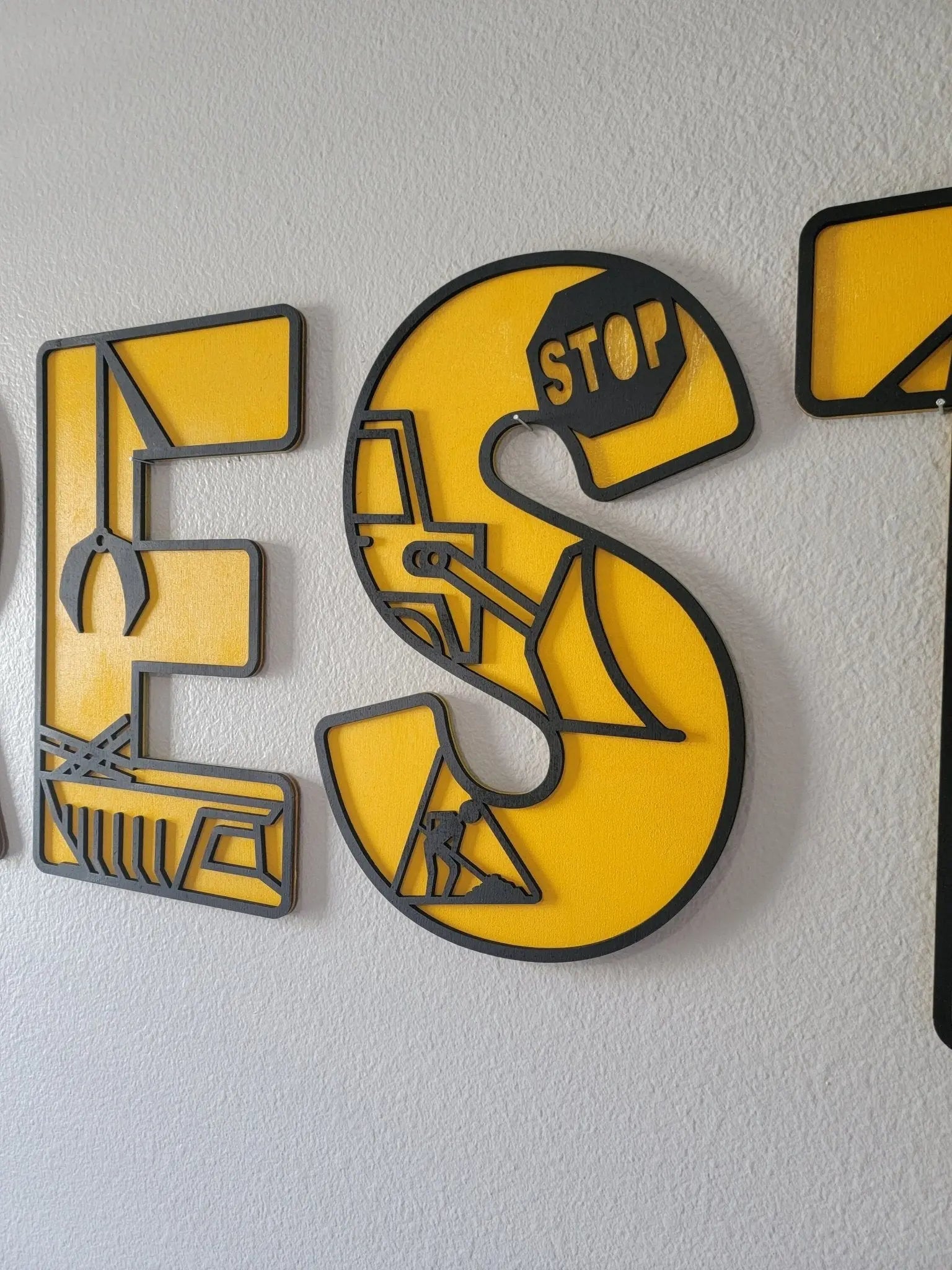 Construction Letters by EverLee Creations, Southern home decor detail photo 10