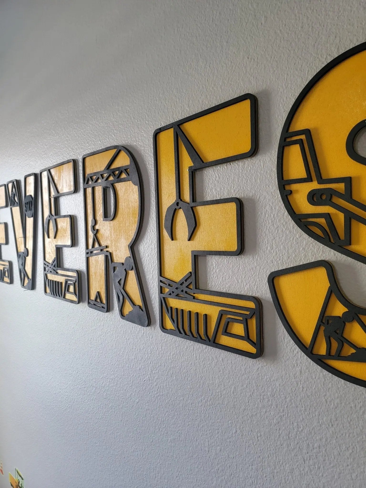 Construction Letters by EverLee Creations, Southern home decor detail photo 12