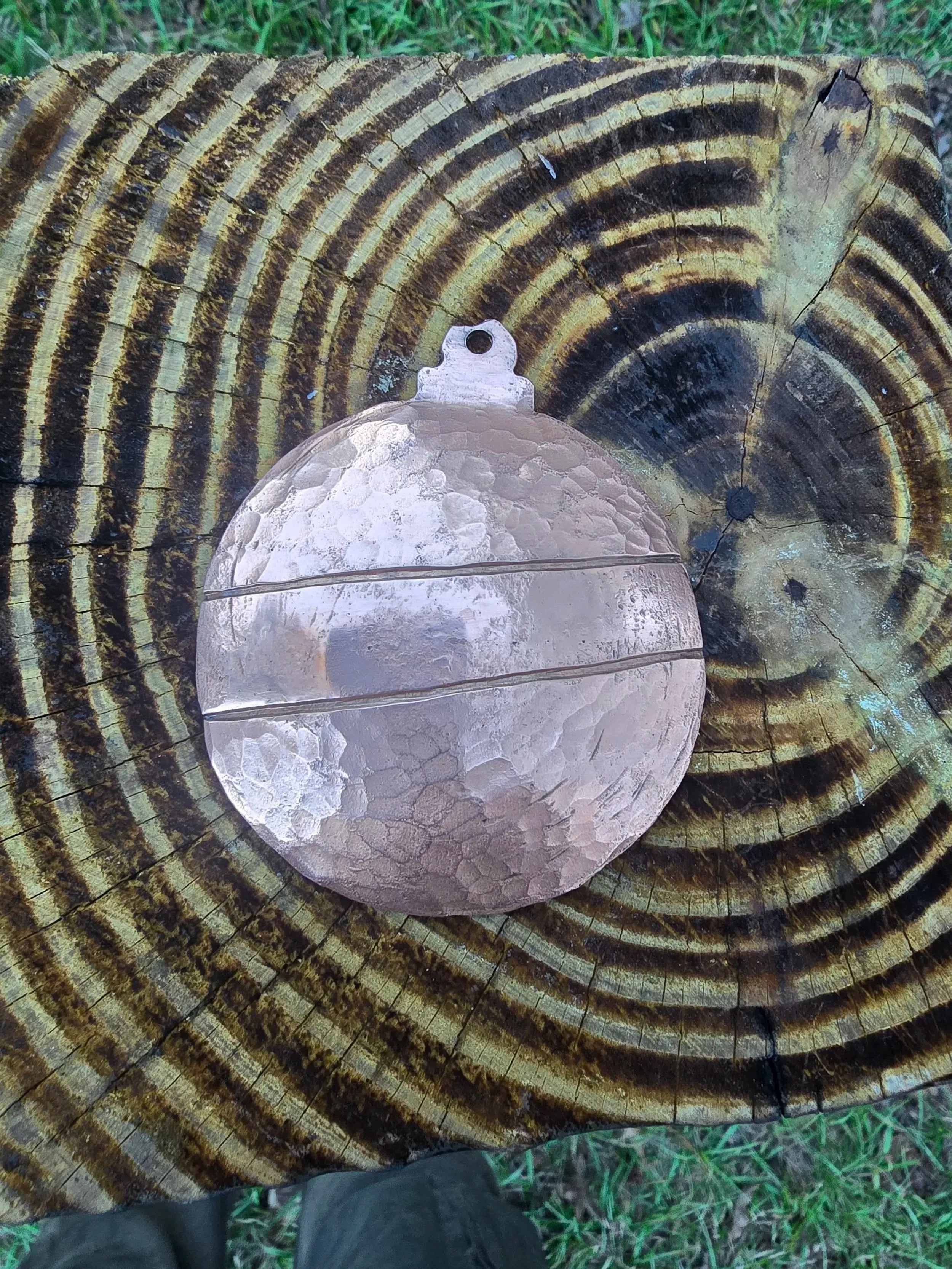 Copper Ball Ornament Redbeard's Forge LLC