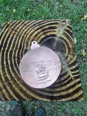 Copper Ball Ornament by Redbeard's Forge LLC, Southern home decor detail photo 2