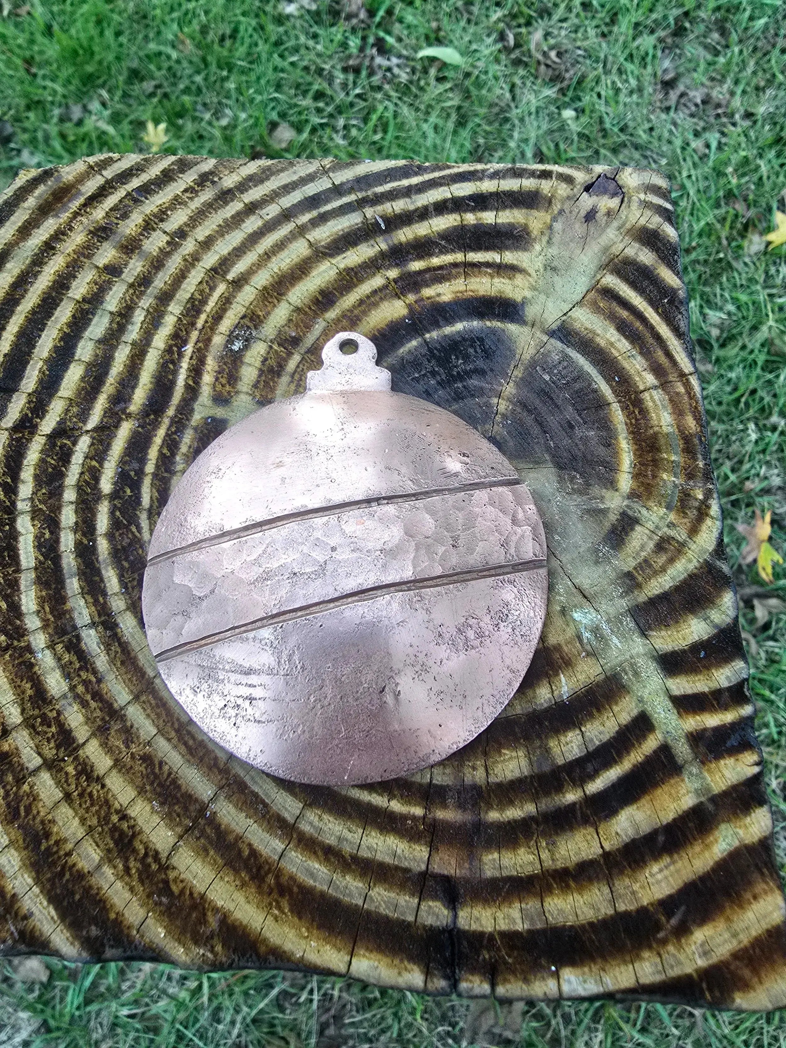Copper Ball Ornament style 2 Redbeard's Forge LLC