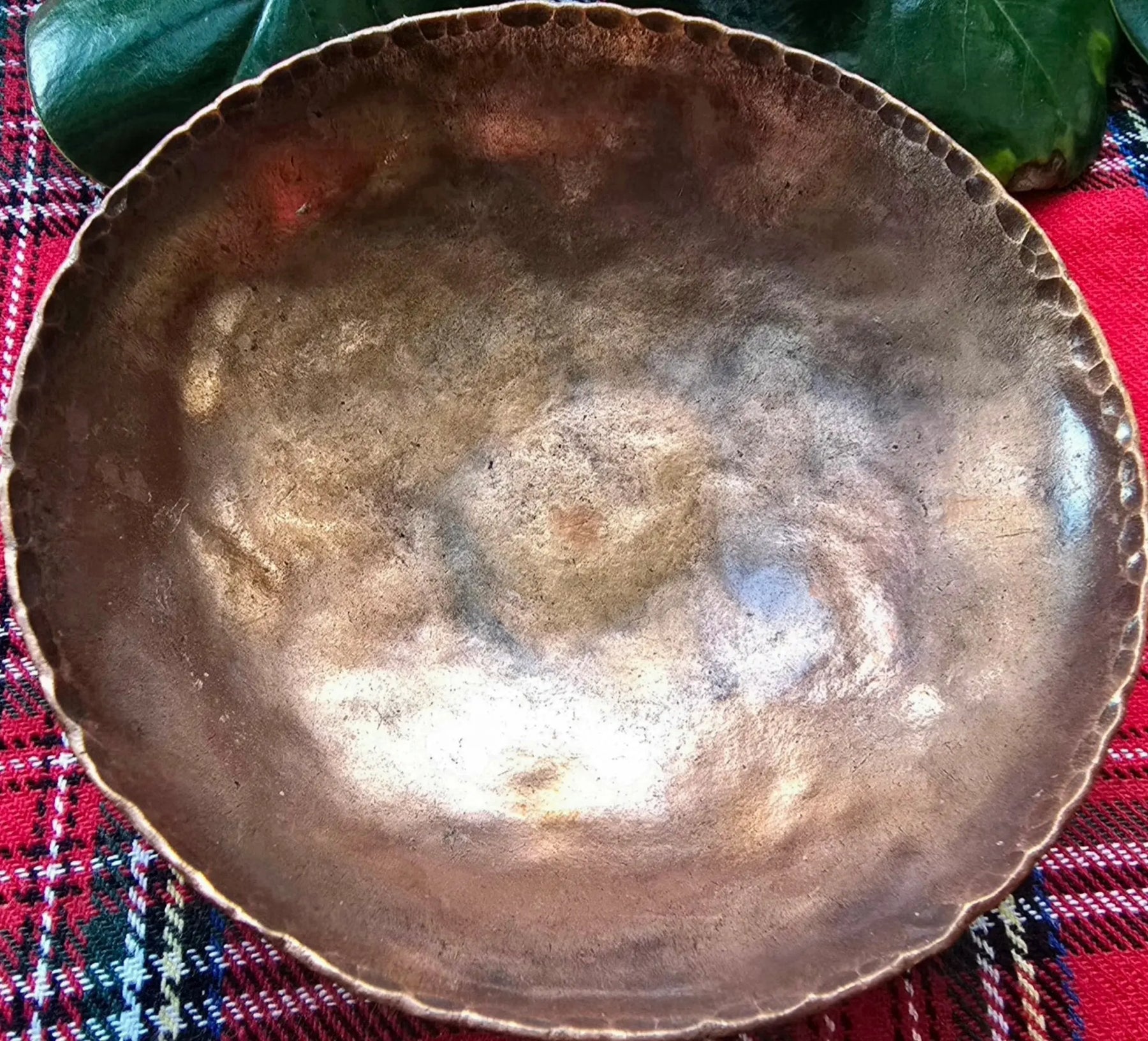 Handmade Copper Bowl - Rustic Decor, Hammered Design, Artisan Craft