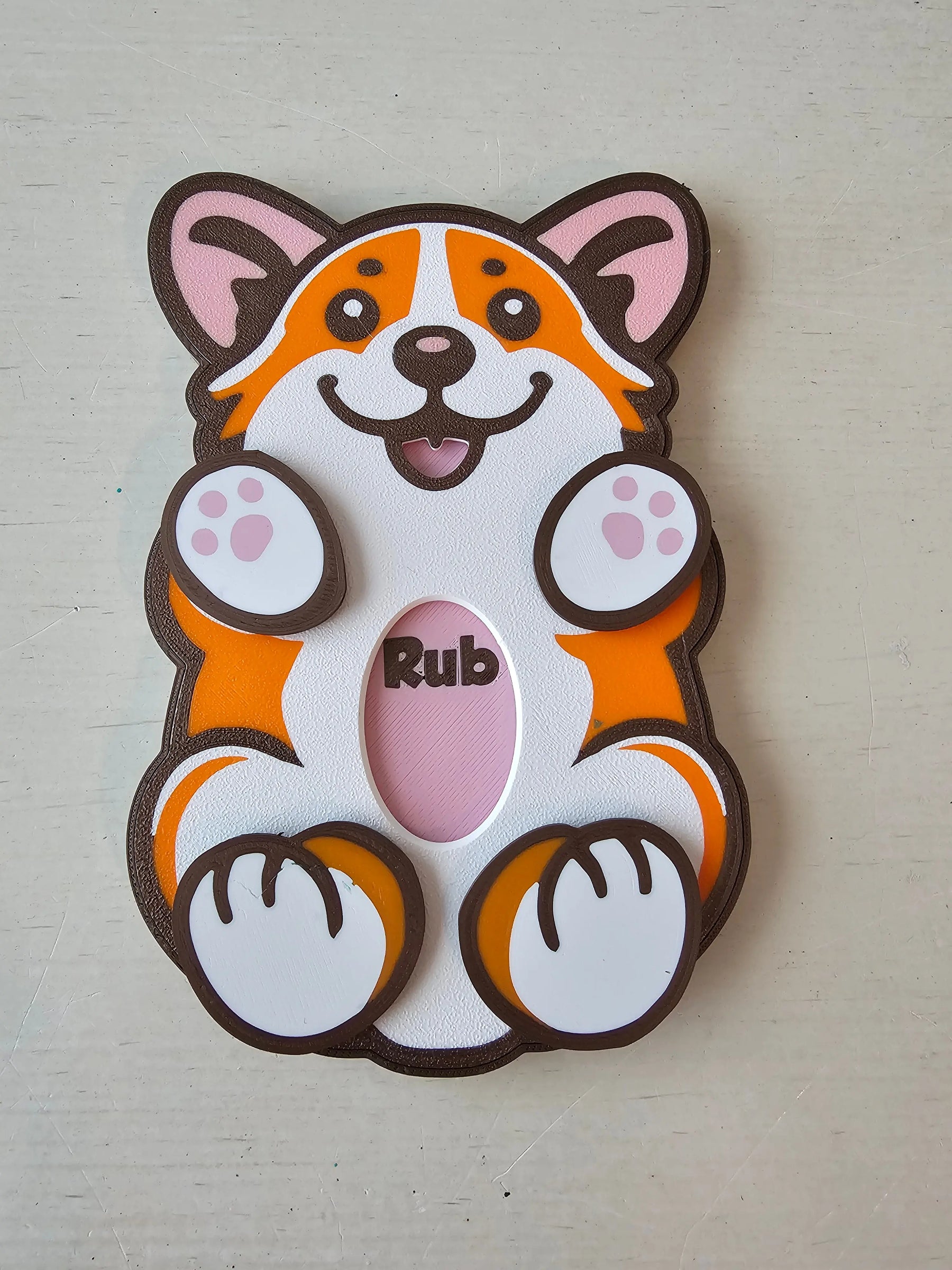 The Tween Space Corgi Belly Rub Toy — Interactive Sensory Fidget | 3D Printed by The Tween Space, Southern food gift detail photo 3