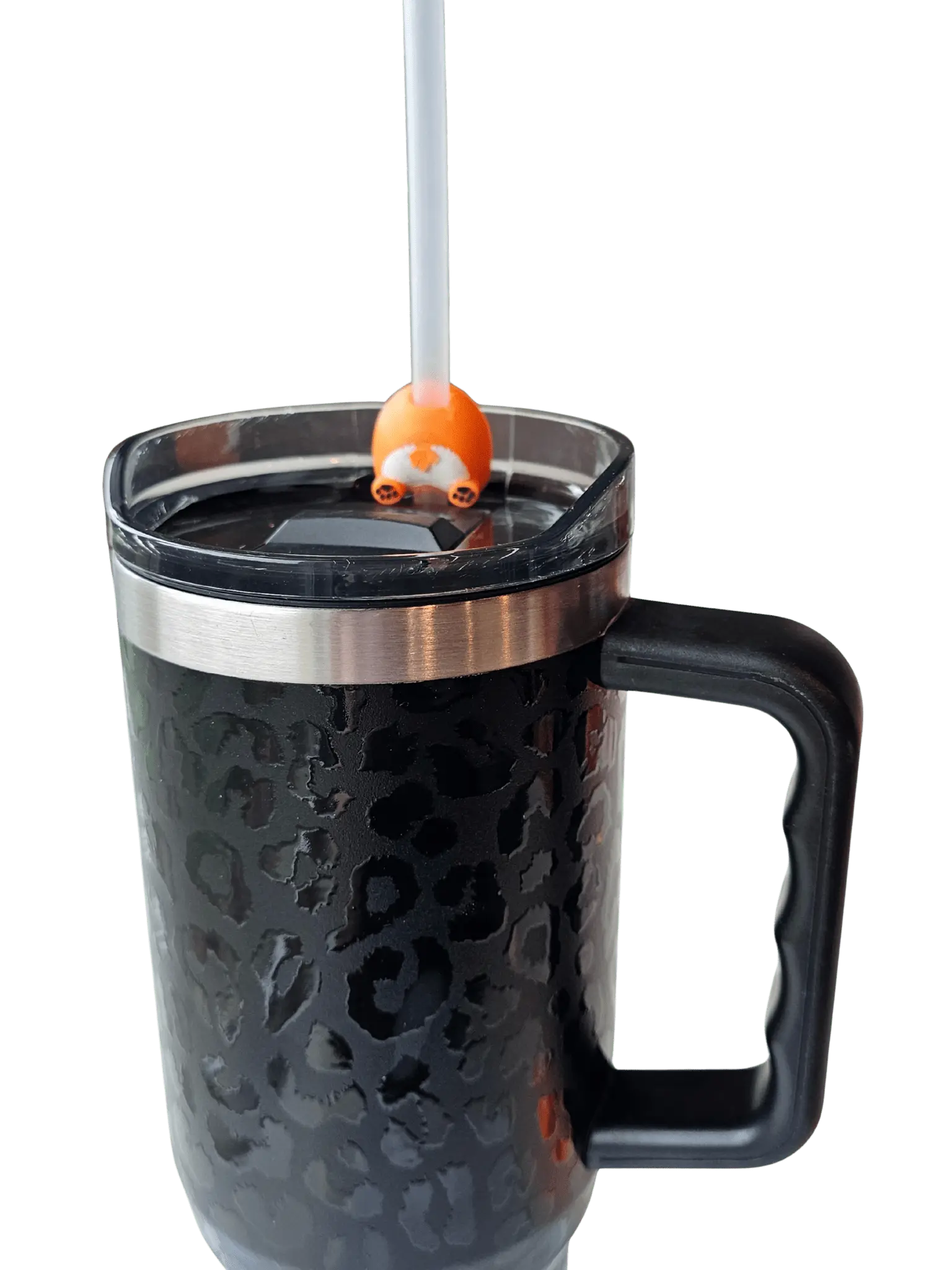 Corgi Butt Straw Topper on Tumbler | Cute 3D Printed Tumbler Charm | Adorable Animal Accessory