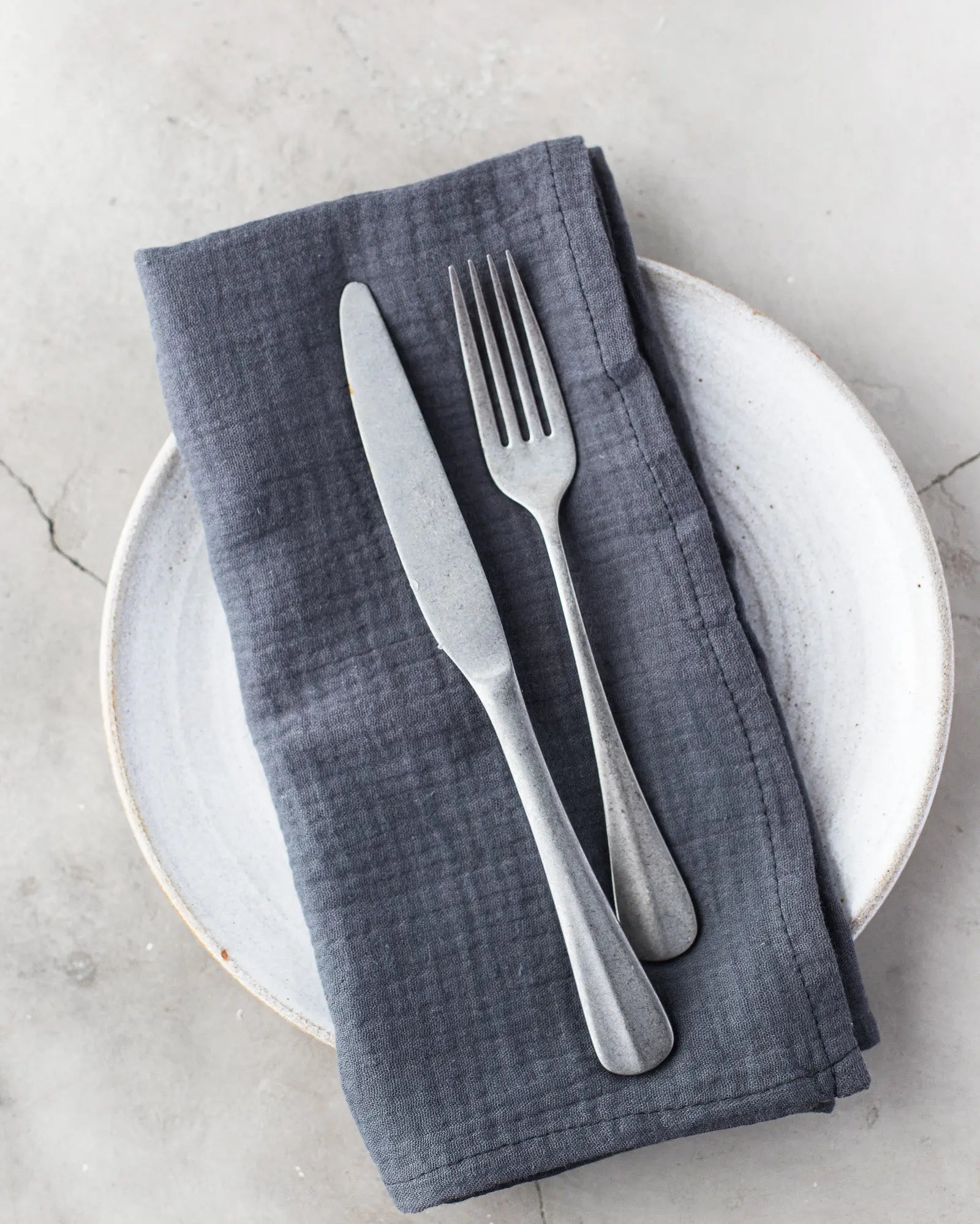 Cotton Crinkle Cloth Napkins, set of four by Dot and Army, cloth napkins detail photo 5