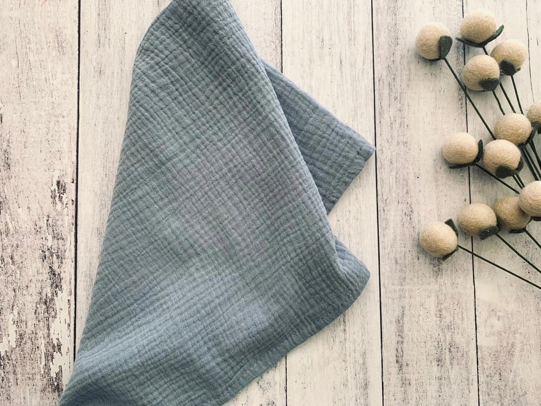 Cotton Crinkle Cloth Napkins, set of four by Dot and Army, cloth napkins detail photo 6