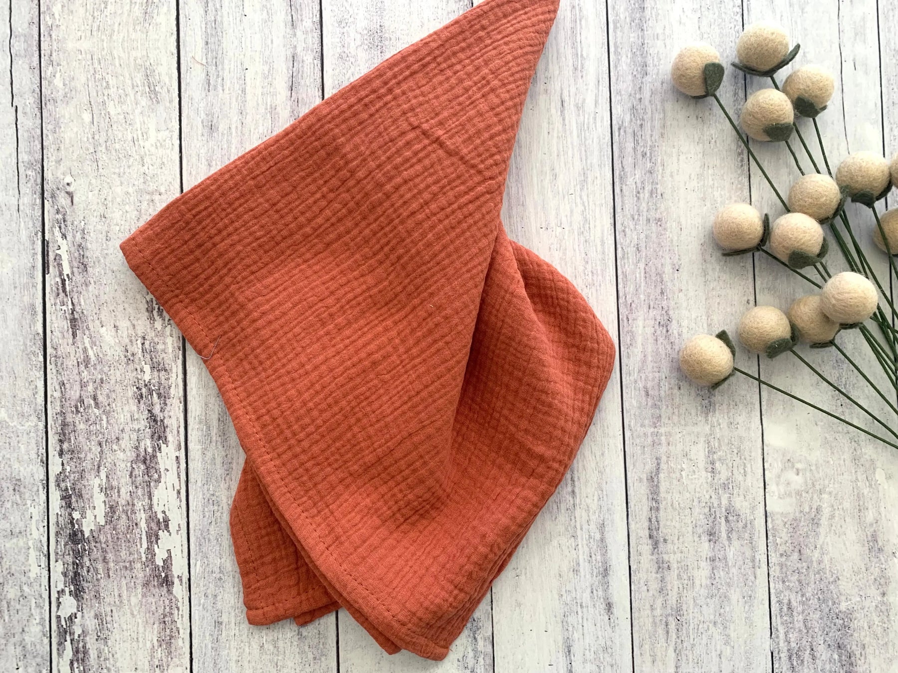 Cotton Crinkle Cloth Napkins, set of four by Dot and Army, cloth napkins detail photo 7