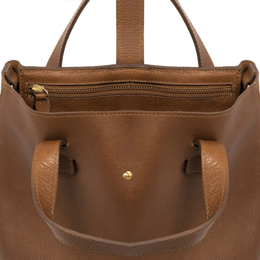 Craft & Forge Leather Tote by Mission Mercantile Leather Goods, handmade leather goods detail photo 14