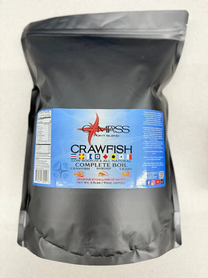Compass Point Crawfish Boil: Low Sodium, All Natural Complete Boil for Crawfish, Shrimp & Crabs. Seasons 10 Gallons of Water!