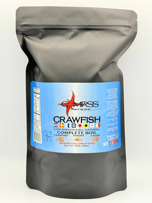 Compass Point Crawfish Boil Seasoning: Low Sodium, All Natural Complete Boil for Crawfish, Shrimp, & Crabs.